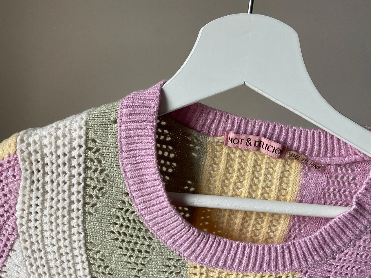 Suéter pastel retrô – pérola macia e ultra na moda Tamanho PP – photo 4
